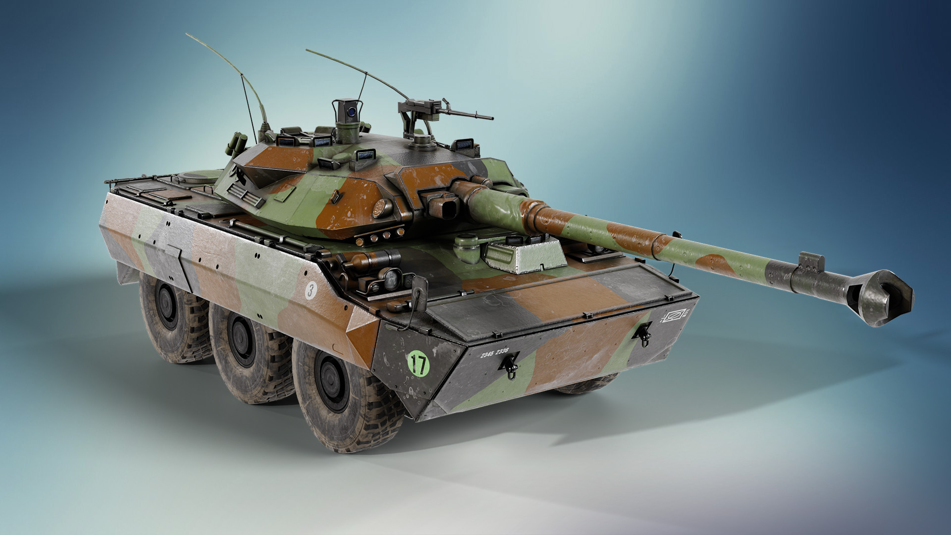 3D model of an leopard 2A6 in german army camo